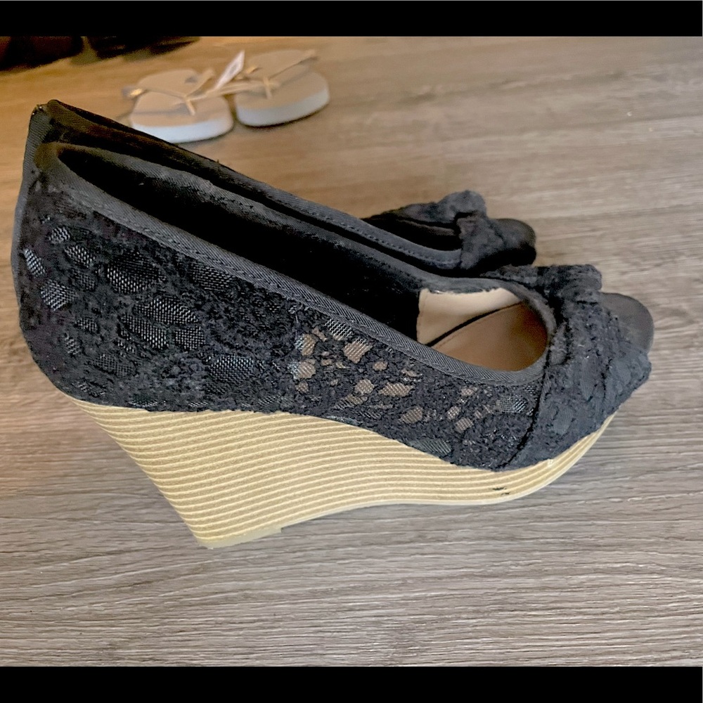 black wedges size 7.5 $10